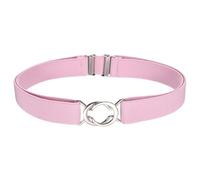 sourcing map Women Stretchy Waist Belt, No Show Elastic Stretch Belts with Flat Buckle for Dresses Jeans Casual Pants, Pink