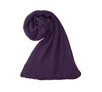 sourcing map Women Winter Scarf Warm Knitted Long Rectangle Shape Stylish Dark Purple 180x30cm/71x12"