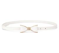 sourcing map Women's Extra-Skinny Waist Belt with Metal Bow-Knot No Buckle