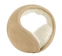 sourcing map Women's Winter Ear Warmers Knit Fleece Outdoor Foldable Earmuffs Camel S(16.5"x4.3")