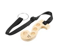 sourcing map Wood Cello Endpin Rest Non-Slip Stopper Protector 4 Holes with Strap for Cello