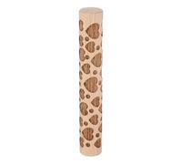 sourcing map Wood Clay Roller 10cm Heart Pattern Rolling Pins Wood Rollers Pottery Tools Wood Grain Texture Rollers for Clay Baking Dough Playdough DIY