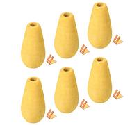 sourcing map Wood Cord Tassels Window Blind Extender Chain Drops Round Pull Ends, for Curtain Blinds Shades Light Ceiling Fan Pull Switch, Pack of 6