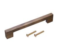 sourcing map Wood Drawer Pulls, 6.3 Inch Hole Center Wooden Drawer Pulls Cabinet Handles with Screws for Kitchen Dresser Wardrobes Door Cupboard, Dark Walnut