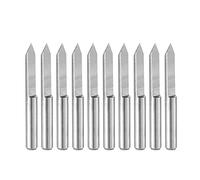 sourcing map Wood Engraving Bit Solid Carbide 3.175mm 1/8" Shank, 60 Degree 0.2mm Tip CNC Router Tool for Acrylic PVC MDF PCB Wood Carving, 10pcs