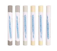 sourcing map Wood Filler Sticks 6 Colors Wooden Wax Touch Up Furniture Repair Crayons for Yellow Maple, Gray, Light Cloth, Khaki, Warm White, Warm White Small Embossed