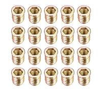 sourcing map Wood Furniture M10x20mm Threaded Insert Nuts Interface Hex Socket Drive 20pcs