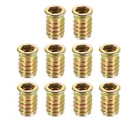 sourcing map Wood Furniture M10x25mm Threaded Insert Nuts Interface Hex Socket Drive 25pcs