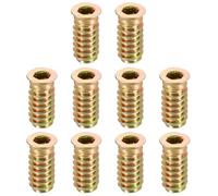 sourcing map Wood Furniture M6x25mm Threaded Insert Nuts Interface Hex Socket Drive 40pcs