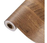 sourcing map Wood Grain Contact Paper 31.5" x 394" Self-Adhesive Wood Wallpaper Waterproof Wood Peel and Stick Countertops for Home Kitchen Countertop Cabinet Bathroom, Camel Color