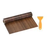 sourcing map Wood Grain Repair Tape 11.8 Inch x 33ft Self Adhesive Repair Patch Tape Simulated Wooden Floor Tapes with Plastic Scraper for Tables Doors Windows Furniture, Ebony
