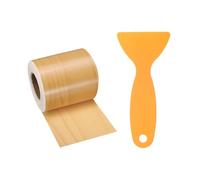 sourcing map Wood Grain Repair Tape 2 Inch x 33ft Self Adhesive Repair Patch Tape Simulated Wooden Floor Tapes with Plastic Scraper for Tables Doors Windows Furniture, Cherry