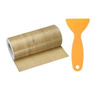 sourcing map Wood Grain Repair Tape 4.7 Inch x 33ft Self Adhesive Repair Patch Tape Simulated Wooden Floor Tapes with Plastic Scraper for Tables Doors Windows Furniture, Khaki Wood