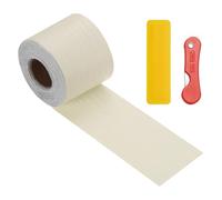 sourcing map Wood Grain Repair Tape, 50mm x 10m Self Adhesive Grain Repair Patch with Scraper, Waterproof Wooden Vinyl Wrap for Furniture Floor Cabinet Door Scratch Repair, Cream Wood