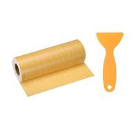 sourcing map Wood Grain Repair Tape 6 Inch x 33ft Self Adhesive Repair Patch Tape Simulated Wooden Floor Tapes with Plastic Scraper for Tables Doors Windows Furniture, Oak