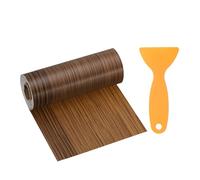 sourcing map Wood Grain Repair Tape 6 Inch x 33ft Self Adhesive Repair Patch Tape Simulated Wooden Floor Tapes with Plastic Scraper for Tables Doors Windows Furniture, Light Brown Wood