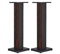 sourcing map Wood Grain Speaker Stand, 1 Pair 31.5 Inch (80 cm) Universal Floor Speaker Stand, Hollow Stand, Improved Sound Quality for Home, Theatre, Cinema