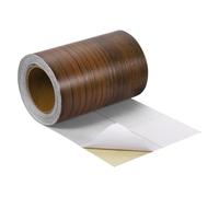 sourcing map Wood Grain Tape, 4" x33 Ft Self Adhesive Wood Grain Repair Patch for Baseboards, Doors, Floor Repair, Furniture Home Decor Walnut
