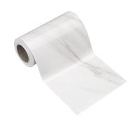 sourcing map Wood Grain Wallpaper Border 10cm x 5 Meters PVC Self-Adhesive Textured Frame Sticker Waterproof Wall Decorative Wallpaper for Floor Door Table Cabinets Desk, White Texture