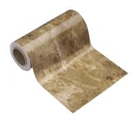 sourcing map Wood Grain Wallpaper Border 12cm x 5 Meters PVC Self-Adhesive Textured Frame Sticker Waterproof Wall Decorative Wallpaper for Floor Door Table Cabinets Desk, Brown Stone