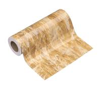 sourcing map Wood Grain Wallpaper Border 15cm x 5 Meters PVC Self-Adhesive Textured Frame Sticker Waterproof Wall Decorative Wallpaper for Floor Door Table Cabinets Desk, Yellow Crystal