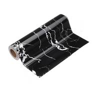 sourcing map Wood Grain Wallpaper Border 20cm x 5 Meters PVC Self-Adhesive Textured Frame Sticker Waterproof Wall Decorative Wallpaper for Floor Door Table Cabinets Desk, Black Cloud