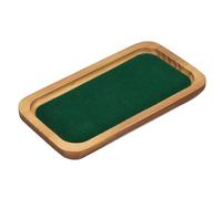 sourcing map Wood Jewelry Display Tray, 7.1 Inch Small Jewelry Tray, Drawer Dresser or Nightstand Organizer for Glasses Wallet Keys Watch Bracelets Green
