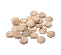 sourcing map Wood Plugs, 25Pcs 20 x 15 mm - Beech Wood Button Top Plugs, Screw Hole Covers, Decorative Wooden Cover for Stair Chair Craft Furniture Woodworking