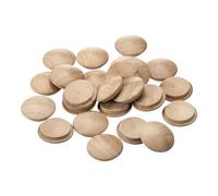 sourcing map Wood Plugs, 25Pcs 30 x 25 mm - Beech Wood Button Top Plugs, Screw Hole Covers, Decorative Wooden Cover for Stair Chair Craft Furniture Woodworking