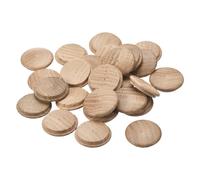 sourcing map Wood Plugs, 25Pcs 35 x 30 mm - Red Oak Wood Button Top Plugs, Screw Hole Covers, Decorative Wooden Cover for Stair Chair Craft Furniture Woodworking