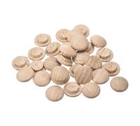 sourcing map Wood Plugs, 30Pcs 18 x 12 mm - Red Oak Wood Button Top Plugs, Screw Hole Covers, Decorative Wooden Cover for Stair Chair Craft Furniture Woodworking