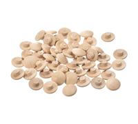sourcing map Wood Plugs, 50Pcs 13 x 5 mm - Beech Wood Button Top Plugs, Screw Hole Covers, Decorative Wooden Cover for Stair Chair Craft Furniture Woodworking