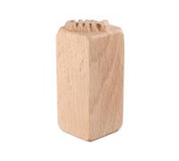 sourcing map Wood Pottery Tools Stamps 0.8" Dia 2" Length Square Wooden Natural Clay Pottery Stamps Fish Bone Pattern for Cookie Cake Dessert