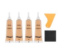 sourcing map Wood Repair Kit, 4 Pcs Touch Up Filler Wood with Scraper Sandpaper for Scratches Holes Crack Tables Desks Wooden Floors Repair Cover Ups, Beech