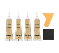 sourcing map Wood Repair Kit, 4 Pcs Touch Up Filler Wood with Scraper Sandpaper for Scratches Holes Crack Tables Desks Wooden Floors Repair Cover Ups, Charming Walnut