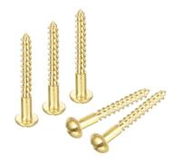 sourcing map Wood Screws M2.5 x 20mm Slotted Round Head Copper Self-Tapping Screw for DIY Woodworking Home Industry 200 Pcs