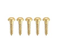 sourcing map Wood Screws M4 x 16mm Slotted Round Head Copper Self-Tapping Screw for DIY Woodworking Home Industry 200 Pcs