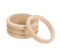 sourcing map Wooden Bangle Bracelet, 4Pcs 80mm - Log Retro Macrame Rings, Unfinished Smooth Wood Circle, Wooden Rings for Crafts, Jewelry, DIY Making, Home Decor