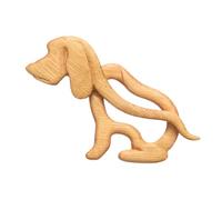 sourcing map Wooden Brooch Pin, Sitting Dog Shape Shawl Pins Vintage Sweater Clip Cute Wooden Animal Pin Brooch for Women Lady Girls Scarf Badge Decor
