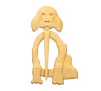 sourcing map Wooden Brooch Pin, Standing Dog Shape Shawl Pins Vintage Sweater Clip Cute Wooden Animal Pin Brooch for Women Lady Girls Scarf Badge Decor