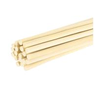 sourcing map Wooden Dowel Rods, 1/8 x 12 Inch Round Dowel Rod Wood Sticks Bamboo Stick for Arts Crafts Photo Booth Props DIY Building Model, 20 Pack