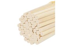 sourcing map Wooden Dowel Rods,10cm/4" Round Dowel Rod Wood Sticks,6mm/0.24" Bamboo Stick for Arts Crafts, Photo Booth Props, DIY Building Model,50 Pack