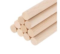 sourcing map Wooden Dowel Rods,10mmx400mm Round Wooden Rod Unfinished Solid Wood Sticks Crafts Wand for Arts Decoration, Craft and DIY Projects Wand,Pack of 10