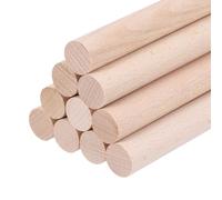 sourcing map Wooden Dowel Rods, 14mmx200mm Round Wooden Rod Unfinished Solid Wood Sticks Crafts Wand for Arts Decoration, Craft and DIY Projects Wand,Pack of 10