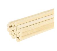 sourcing map Wooden Dowel Rods, 3/16 x 12 Inch Round Dowel Rod Wood Sticks Bamboo Stick for Arts Crafts Photo Booth Props DIY Building Model, 50 Pack