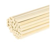 sourcing map Wooden Dowel Rods, 3/16 x 4 Inch Round Dowel Rod Wood Sticks Bamboo Stick for Arts Crafts Photo Booth Props DIY Building Model, 50 Pack