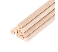 sourcing map Wooden Dowel Rods, 4mmx200mm Round Wooden Rod Unfinished Solid Wood Sticks Crafts Wand for Arts Decoration, Craft and DIY Projects Wand,Pack of 10