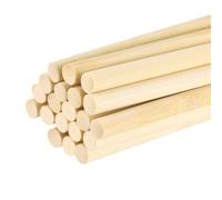 sourcing map Wooden Dowel Rods, 5/16 x 12 Inch Round Dowel Rod Wood Sticks Bamboo Stick for Arts Crafts Photo Booth Props DIY Building Model, 20 Pack
