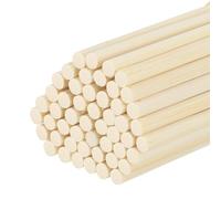 sourcing map Wooden Dowel Rods,50cm/20 Round Dowel Rod Wood Sticks,4mm/0.16" Bamboo Stick for Arts Crafts, Photo Booth Props, DIY Building Model,50 Pack