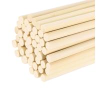 sourcing map Wooden Dowel Rods, 9/32 x 8 Inch Round Dowel Rod Wood Sticks Bamboo Stick for Arts Crafts Photo Booth Props DIY Building Model, 50 Pack
